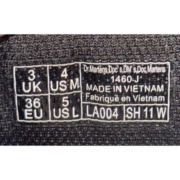 Dr Martens Doc 1460Y Youth Patent Leather Lace Up Boots White US Big Girl 5 MINT - Picture 12 of 12